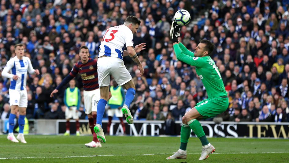 Pascal Gross: The Brighton midfielder scores the equaliser against Newcastle