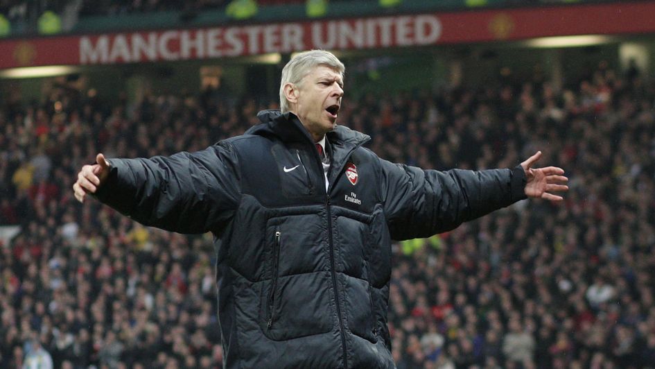 Arsene Wenger: The Arsenal manager, pictured at Old Trafford