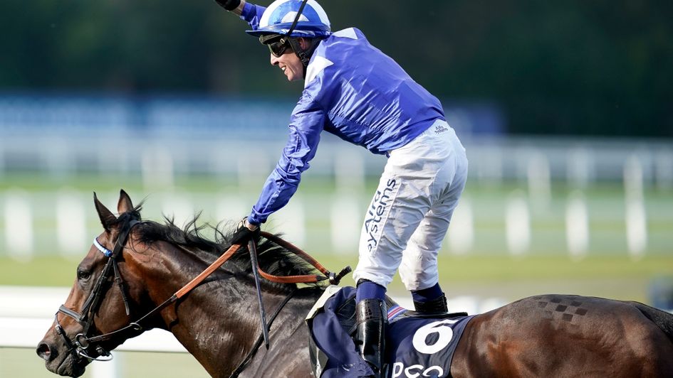 Jim Crowley celebrates Baaeed's victory