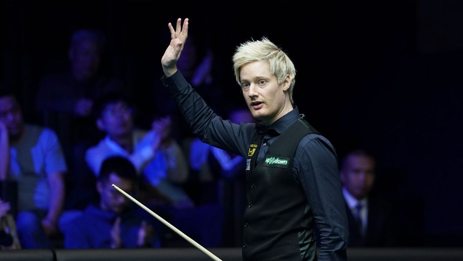 Neil Robertson cruised Kishan Hirani in the first round of the English Open