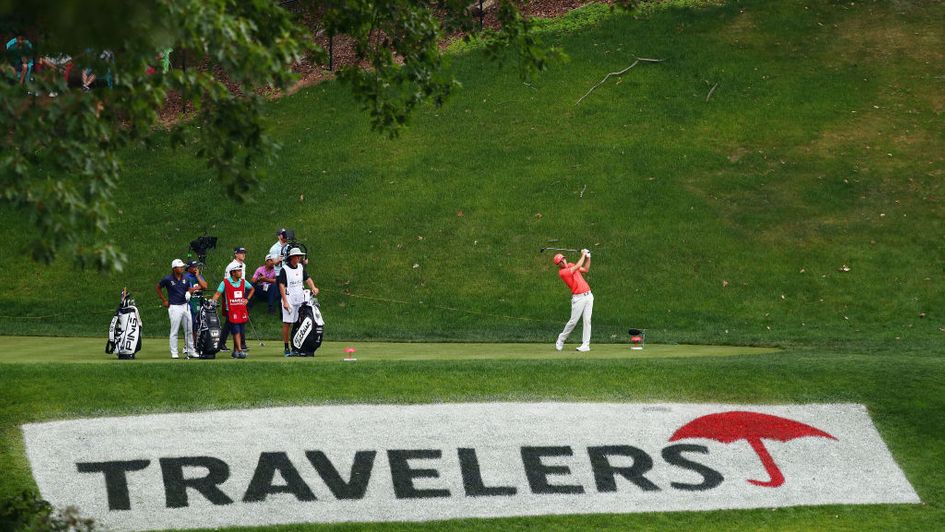 Russell Henley tees off at the Travelers