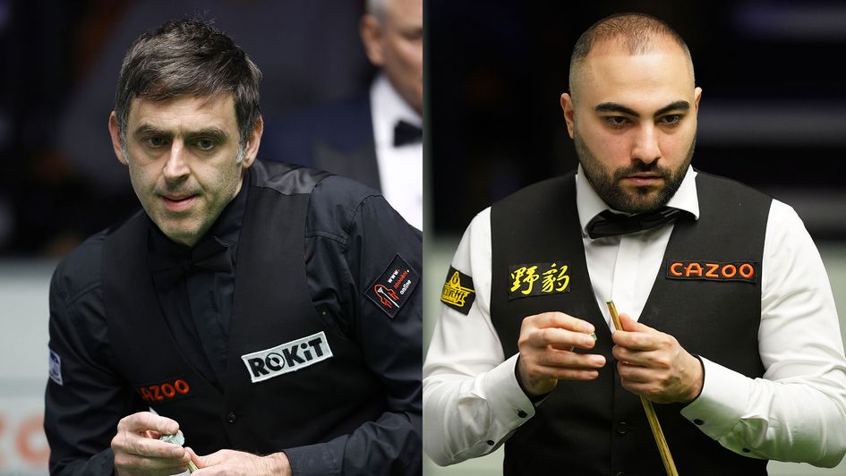 Ronnie O'Sullivan and Hossein Vafaei