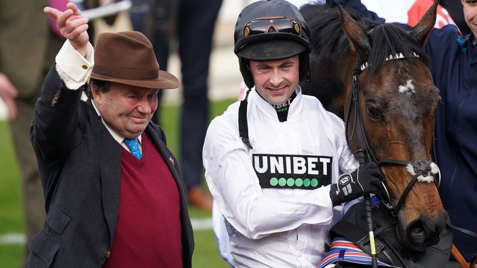 Nicky Henderson with Constitution Hill at Cheltenham