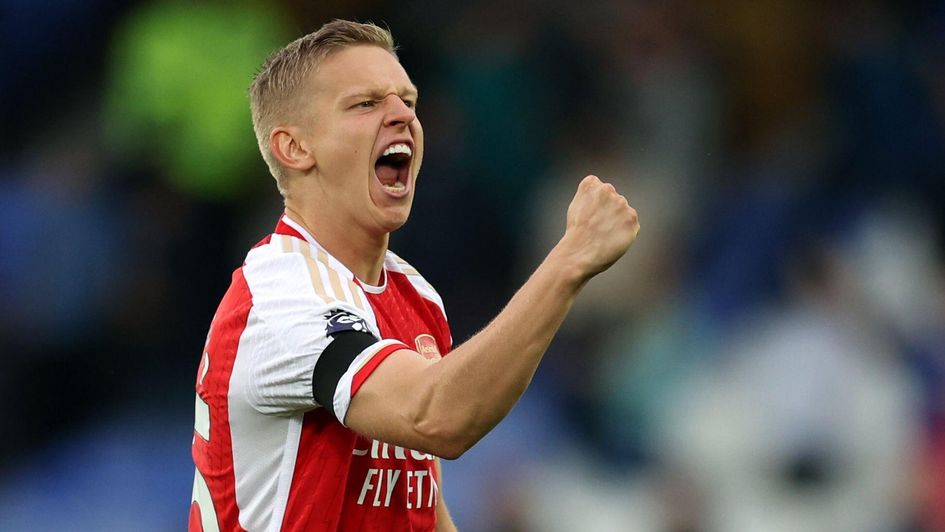 Oleksandr Zinchenko celebrates