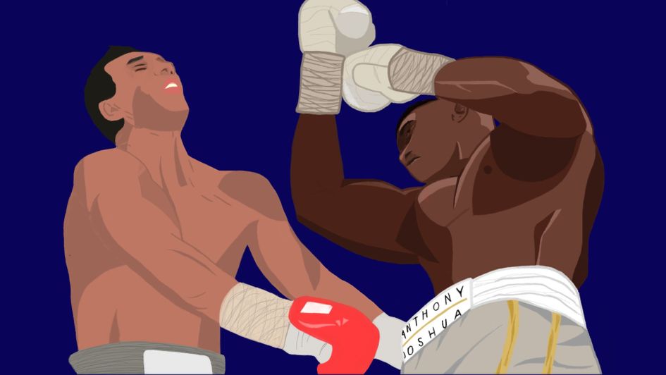 One of the most famous punches of Anthony Joshua's career (Amara Shaw)