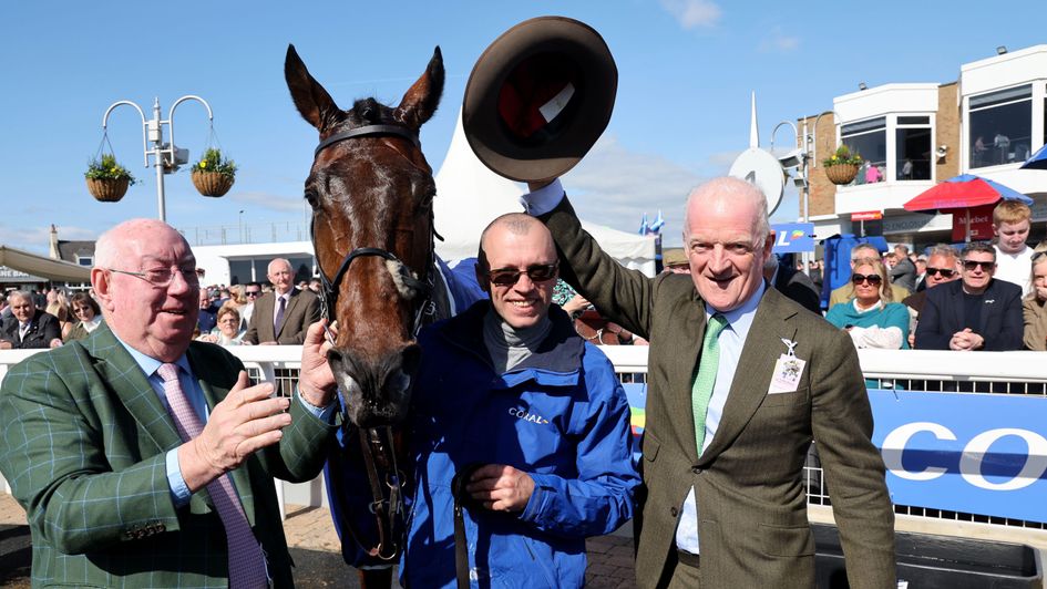 Willie Mullins celebrates with Macdermott