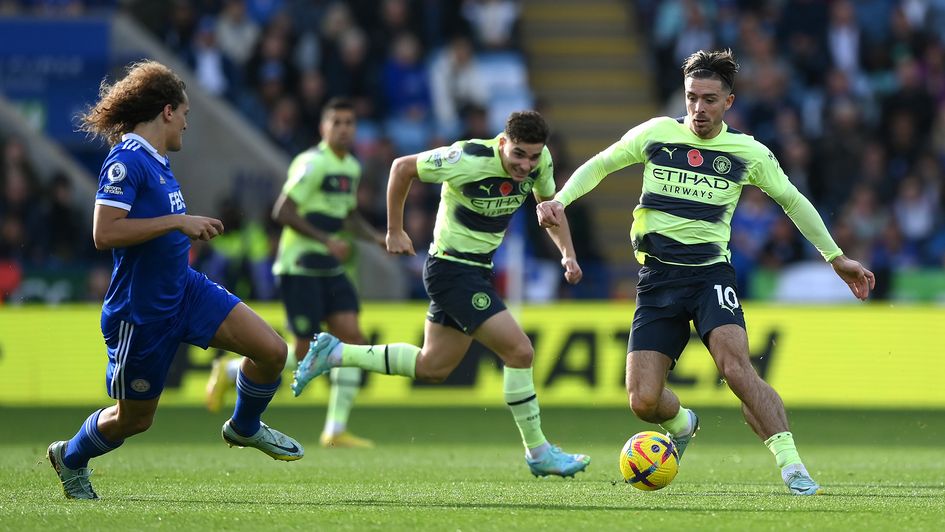 Jack Grealish in action against Leicester
