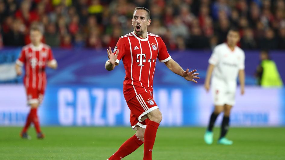 Bayern Munich's Franck Ribery celebrates