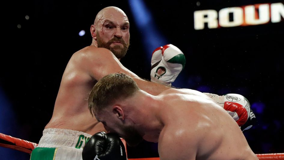 Tyson Fury in action against Otto Wallin