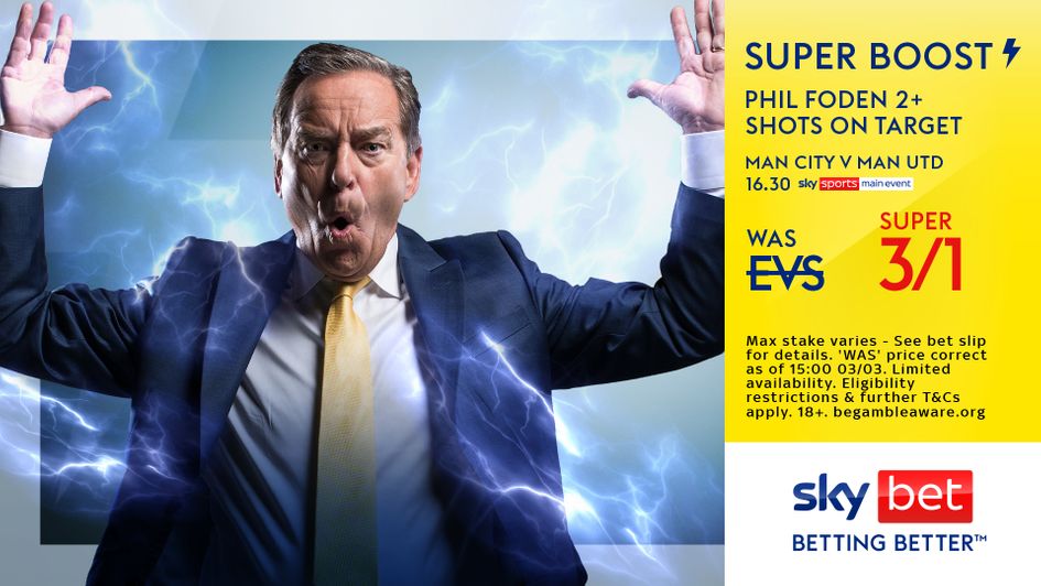 Sky Bet's Super Boost for Manchester City v Manchester United