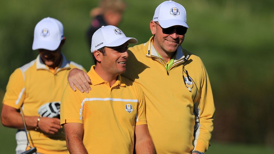 Thomas Bjorn with Francesco Molinari on Thursday