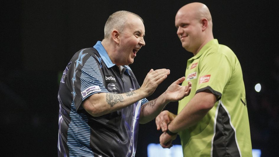 Premier League Darts Phil Taylor beats Van Gerwen