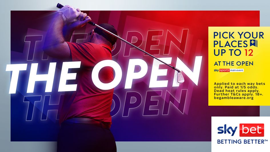 Get 12 places on the Open with Sky Bet