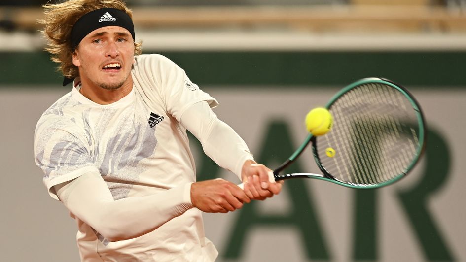 Alexander Zverev in action at the French Open