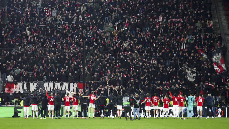 AZ Alkmaar celebrating