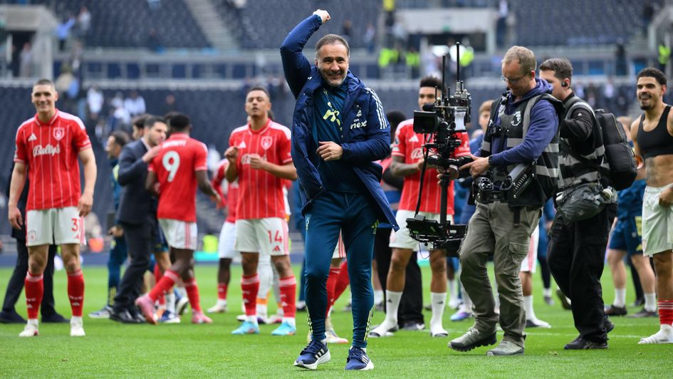 Vitor Pereira celebrates a Nottingham Forest victory