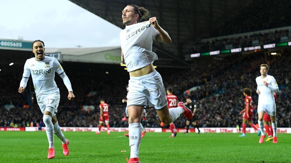 Luke Ayling: Leeds defender celebrates his goal against former club Bristol City