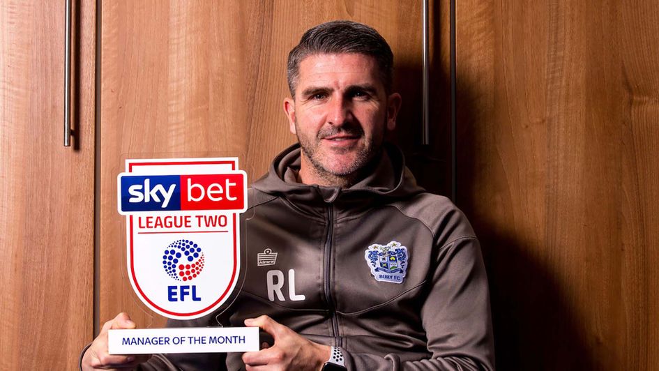 Ryan Lowe wins the League Two Manager of the Month award for February