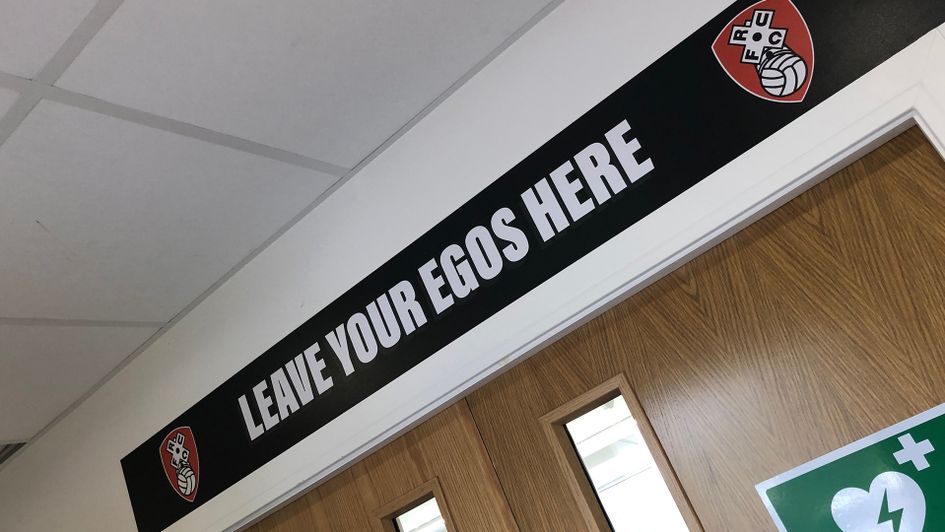 The sign above the main entrance at Rotherham's training ground
