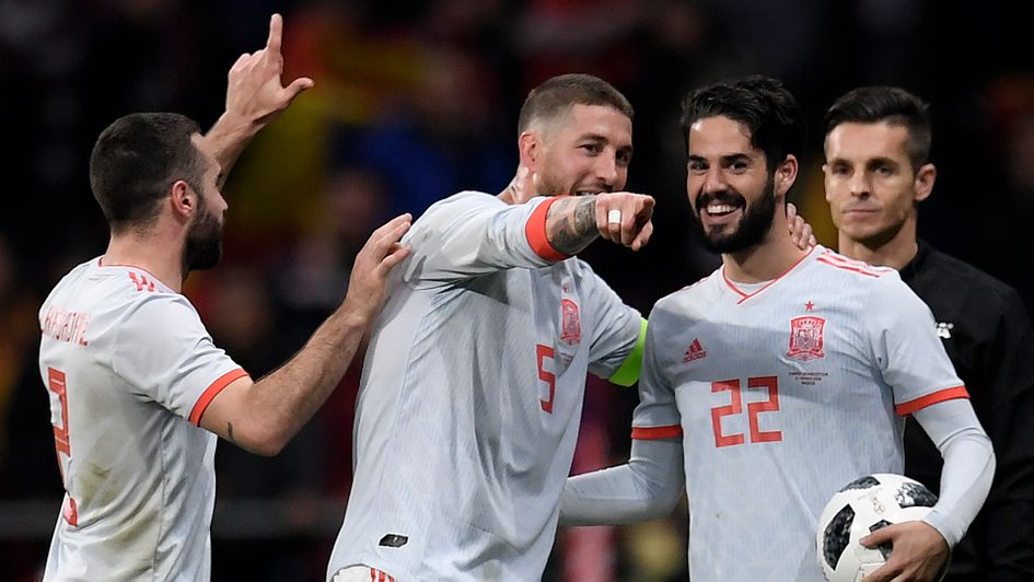 Isco enjoys his hat-trick for Spain against Argentina
