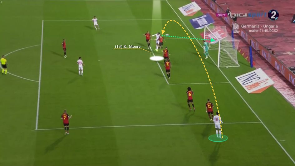 A trademark, towering Kieffer Moore header