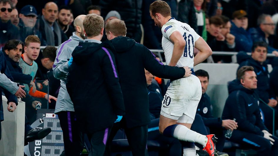Harry Kane limps off in Tottenham's Champions League win over Manchester City