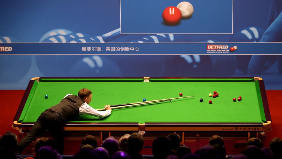 Judd Trump in action at the Crucible