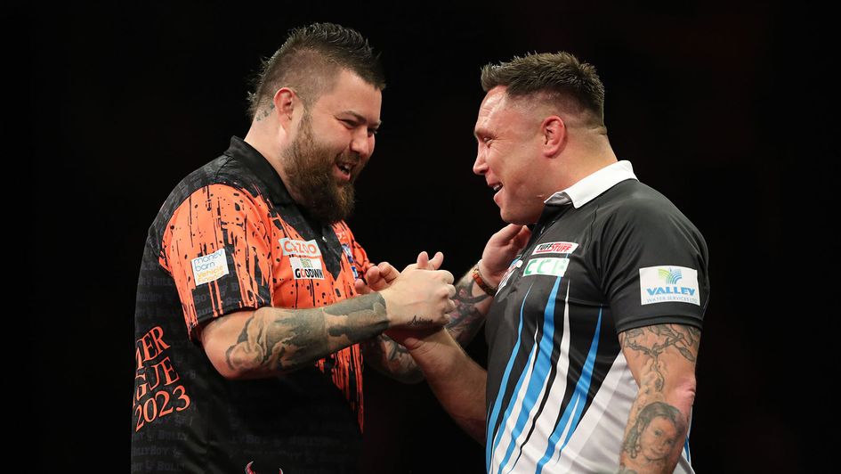 Michael Smith and Gerwyn Price (Picture: Kieran Cleeves/PDC)