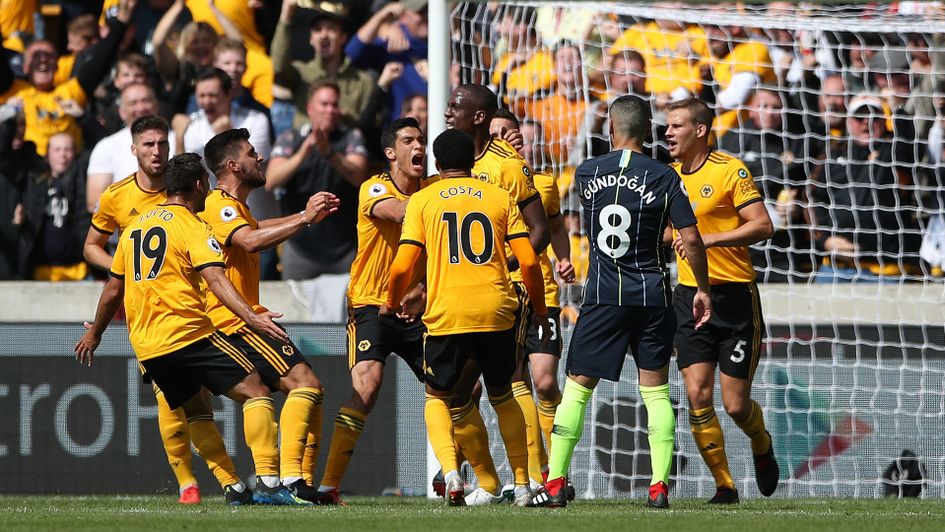 Wolves' Willy Boly celebrates