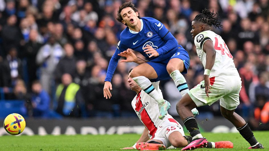 Jan Bednarek fouls Joao Felix