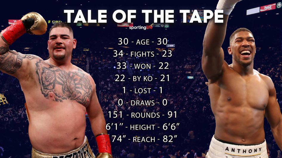 Andy Ruiz JR and Anthony Joshua will meet on Saturday