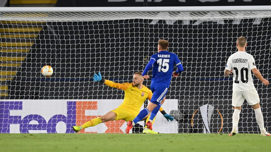 Harvey Barnes scores for Leicester