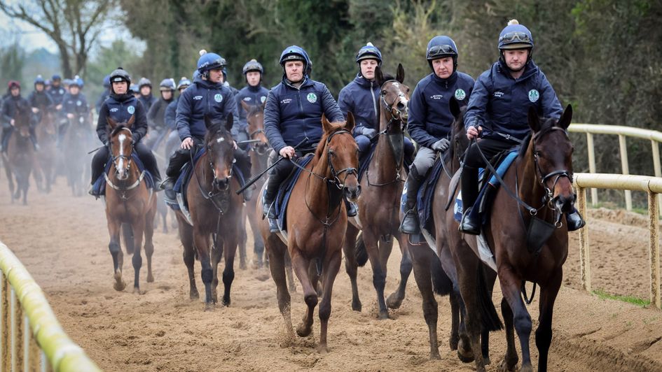 The Cheltenham team head home after work (Lorraine O’Sullivan/The Jockey Club)