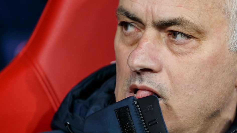 Jose Mourinho during Spurs' defeat to RB Leipzig