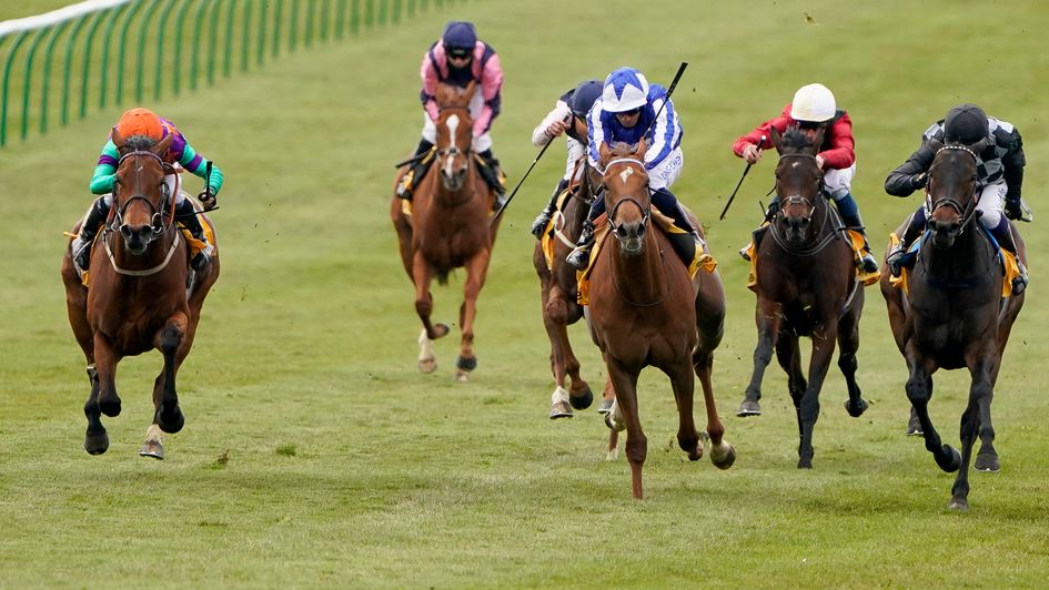 Lady Bowthorpe (left) bursts to the front