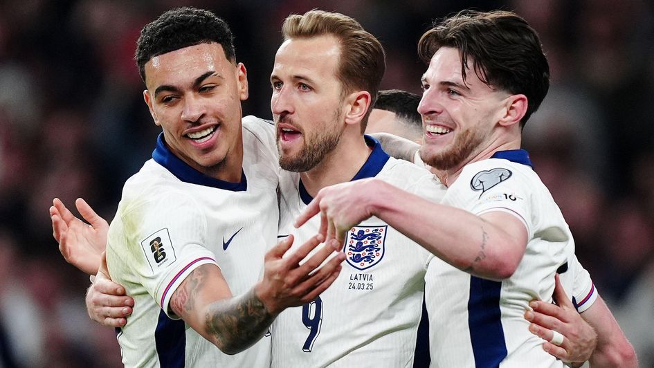 Morgan Rogers, Harry Kane and Declan Rice