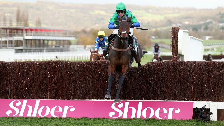 Ginny's Destiny and Harry Cobden clear the final fence