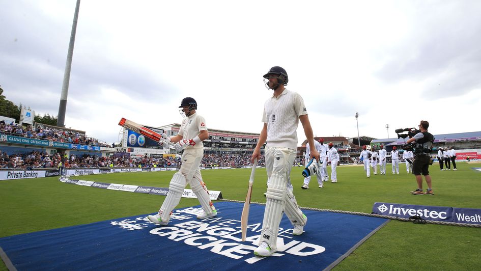 Joe Root (left) was dropped