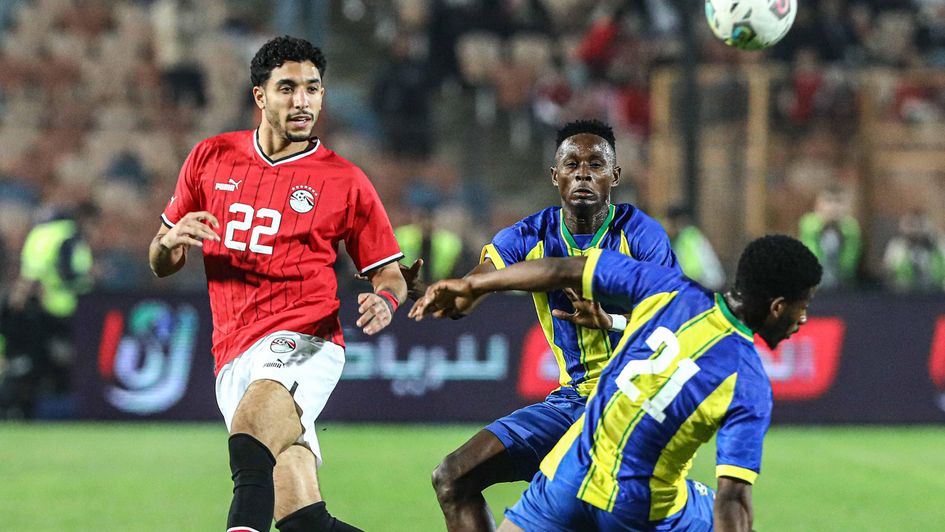 Omar Marmoush (left) playing for Egypt