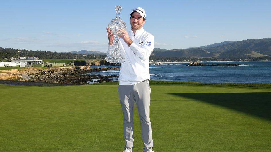 Nick Taylor lifts the AT&T Pebble Beach Pro-Am title in California