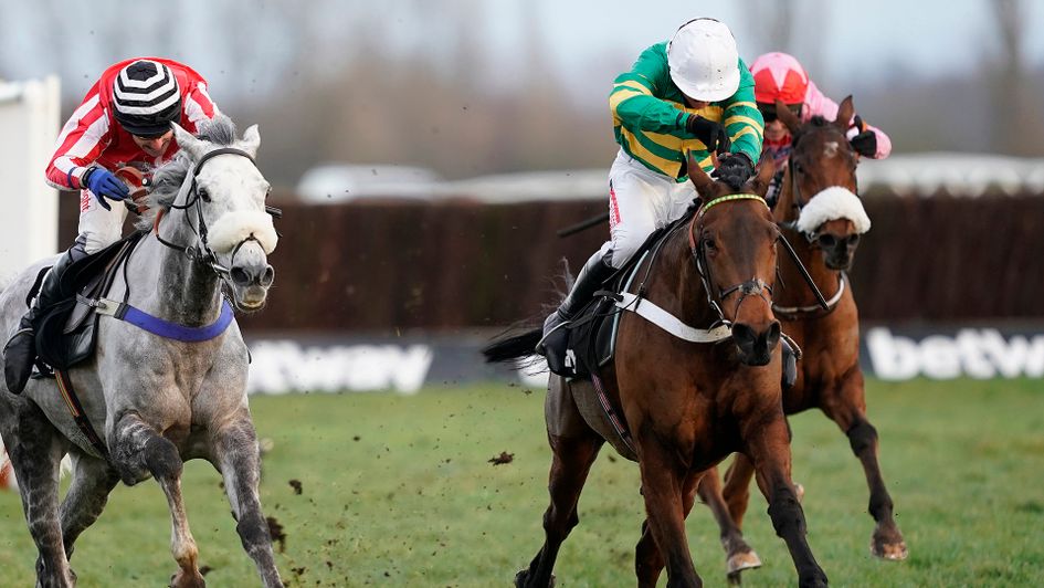 Champ (green and gold) wins under Barry Geraghty