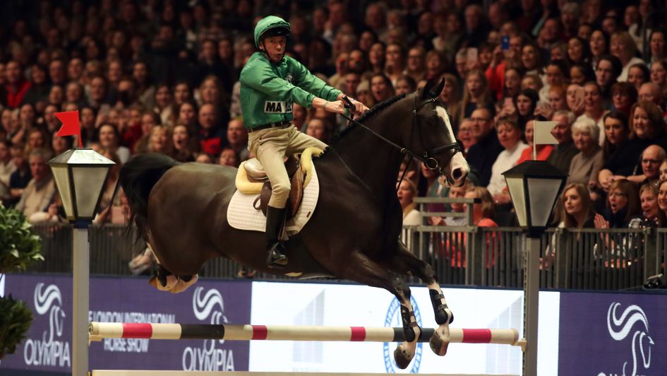 Frankie Dettori jumps to it at Olympia