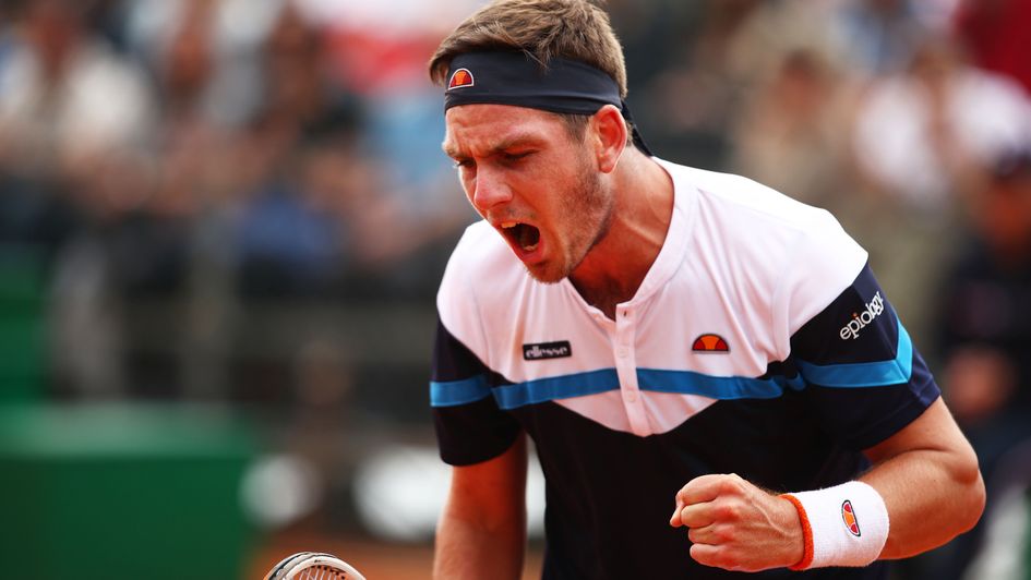 Cameron Norrie celebrates at the Monte Carlo Masters