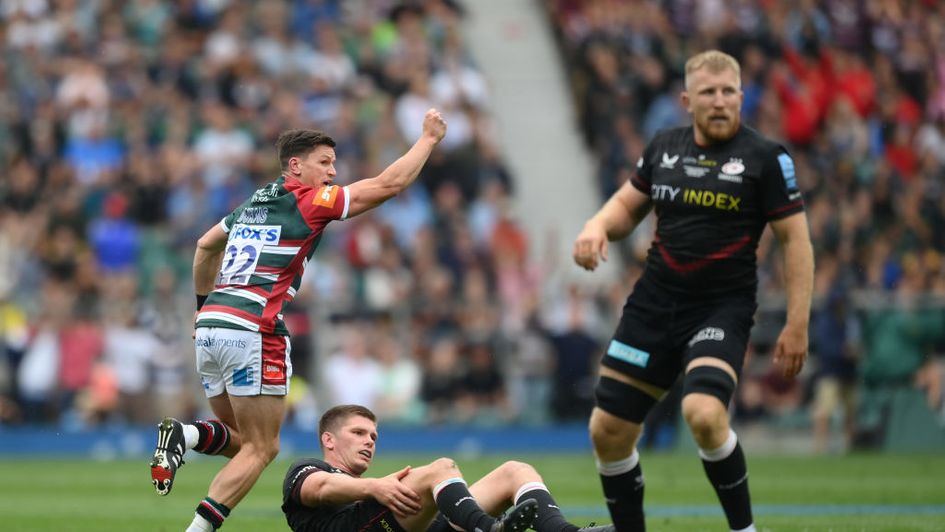 Freddie Burns after kicking the drop goal that won the title for Tigers