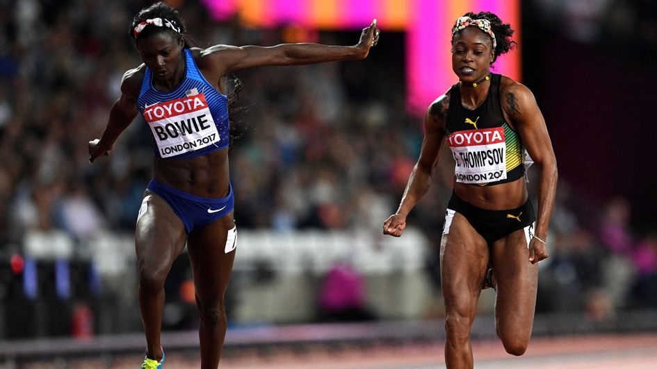 Tori Bowie wins the women's 100m at London 2017