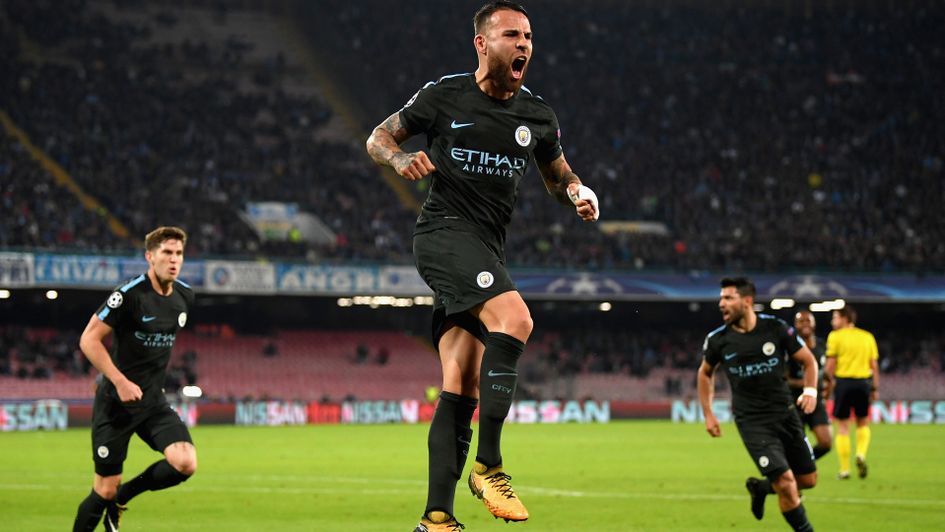 Nicolas Otamendi celebrates