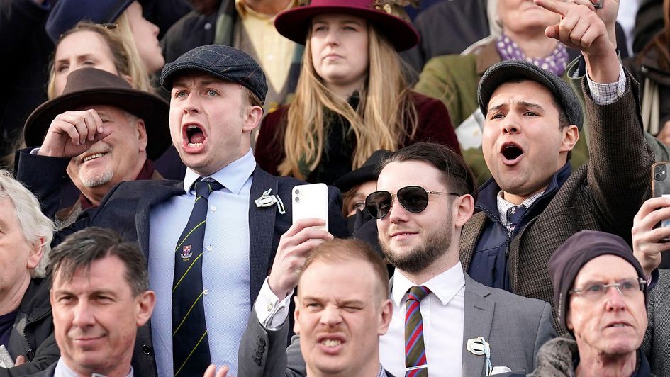 Racegoers enjoy a winner