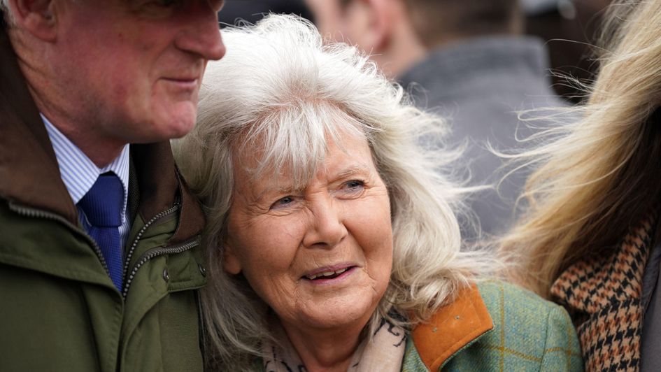 Jilly Cooper at the 2024 Cheltenham Festival