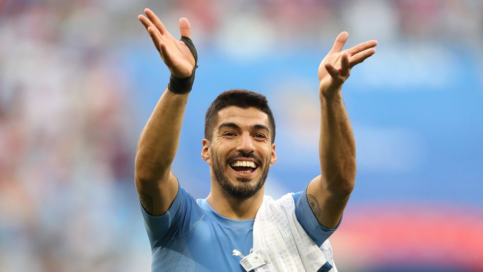 It was all smiles for Luis Suarez after victory over Russia