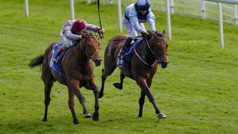 Lusail (left) gets on top at York